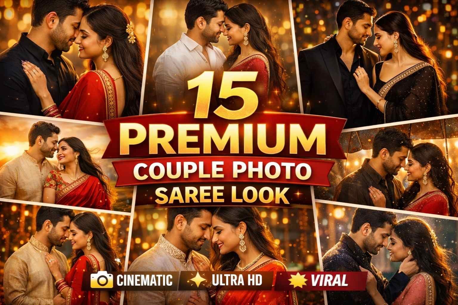 Gemini Ai Couple Photo Prompt Copy Paste Saree Look
