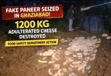 गाजियाबाद में 1200 किलो मिलावटी पनीर पकड़ा गया: त्योहार से पहले फूड सेफ्टी विभाग की बड़ी कार्रवाई!