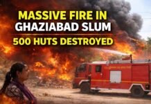 (देखें video)गाजियाबाद में भीषण आग: 500 झुग्गियों को लील गई लपटें, कई किलोमीटर दूर तक दिखा धुआं, दमकल की टीमें जुटीं!