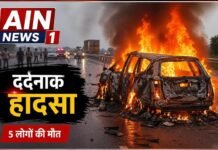दिल्ली-मुंबई एक्सप्रेसवे पर दर्दनाक हादसा: अलवर में चलती कार बनी आग का गोला, पांच लोगों की मौत!