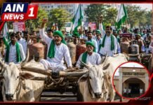 गाजियाबाद में किसानों का अनोखा प्रदर्शन: बैलगाड़ियों और खाली गैस सिलेंडरों के साथ मोदीनगर तहसील पहुंचे सैकड़ों किसान-मजदूर!