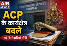 गाजियाबाद पुलिस कमिश्नरेट में बड़ा प्रशासनिक फेरबदल: कई ACP के कार्यक्षेत्र बदले, कानून-व्यवस्था और ट्रैफिक शाखा को मिली नई जिम्मेदारियां!
