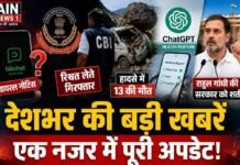 देशभर की बड़ी खबरें: Bitchat विवाद, वाराणसी में CBI का बड़ा एक्शन, हिमाचल हादसे में 13 की मौत, ChatGPT का नया हेल्थ फीचर और संसद में जारी गतिरोध