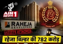 रहेजा डेवलपर्स पर ईडी का बड़ा एक्शन: 782 करोड़ रुपये की संपत्ति जब्त, अब तक करीब 2400 करोड़ की संपत्तियां अटैच